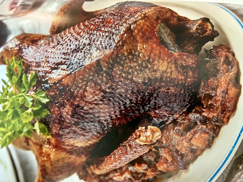Roasted goose with prune sauce is a flavorful alternative to traditional turkey for a holiday meal. SUBMITTED PHOTO